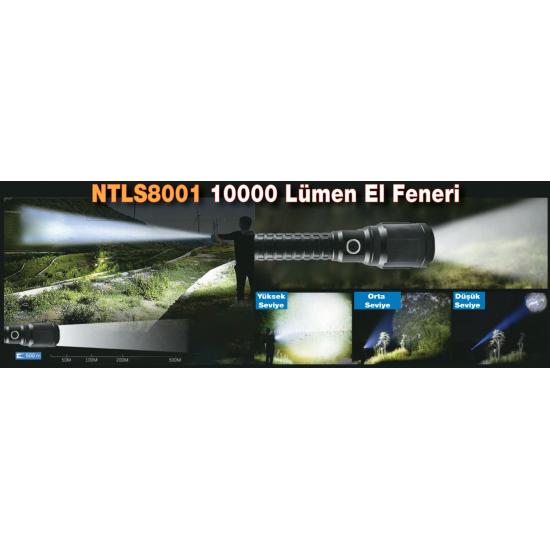 NTLights 10.000 LÜMEN COB LEDLİ EL FENERİ NTLS8001