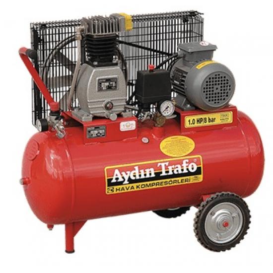 TEK KADEMELİ PİSTONLU KOMPRESÖR 50 LT 380 V AYDIN TRAFO