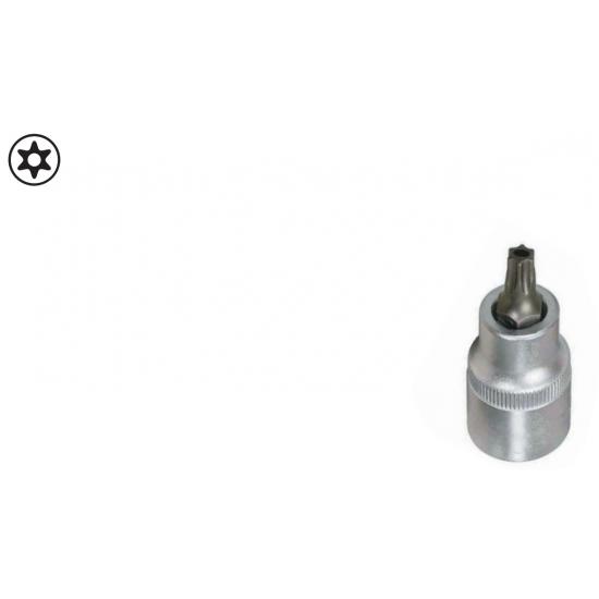 NT 1/4" CrV Altı Köşe Delikli Torx Lokma