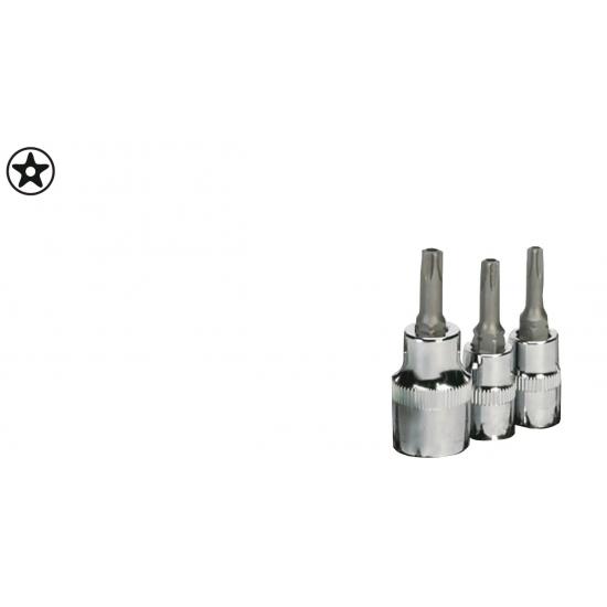 NT 1/4" CrV Star Delikli Torx Lokma