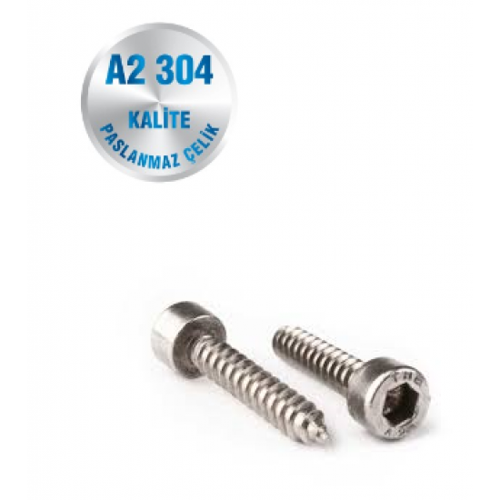 İNOX 5.5 MM İMBUS SAÇ VİDASI A2-304 KALİTE ART 9051