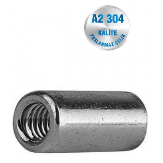 İNOX BİRLEŞTİRME SOMUNU A2-304 KALİTE ART 9070