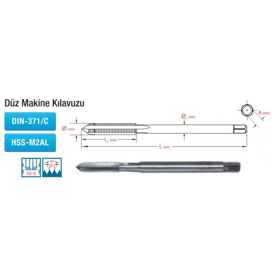 DÜZ MAKİNE KILAVUZU DIN-371/C  HSS-M2AL